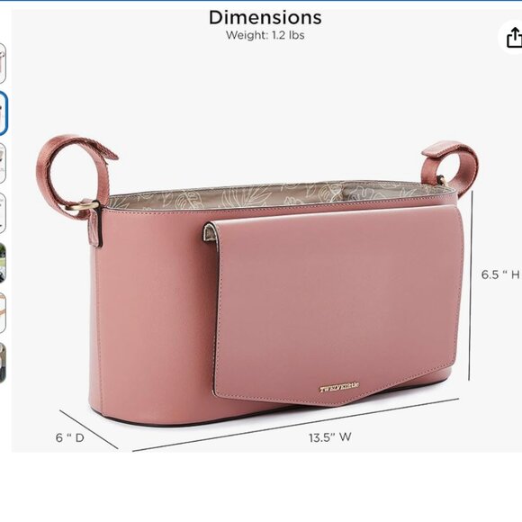 TWELVElittle Stroller Diaper Bag Mauve - Picture 2 of 5